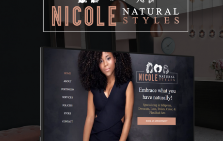 Nicole Natural Styles Website | Salon Website | Stylist Website | Hairdresser Website | Hairdresser Website Design